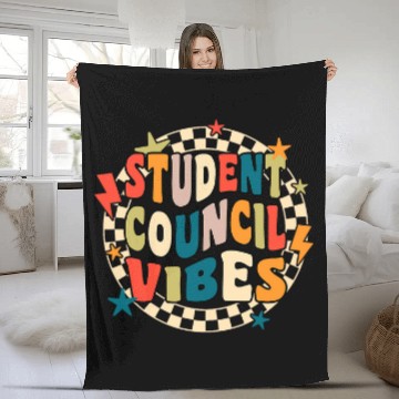 Discover Student Council Vibes World Student Day Baseball Tees Fleece Blankets