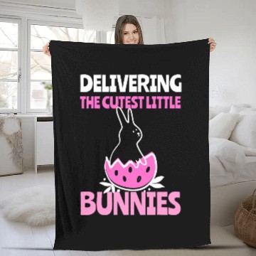Discover Easter Pregnancy Delivering Cutest Bunnies nurses Labor Day 2 Fleece Blankets