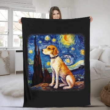 Discover Dog in starry night van gogh Beagle Baseball Tees Fleece Blankets