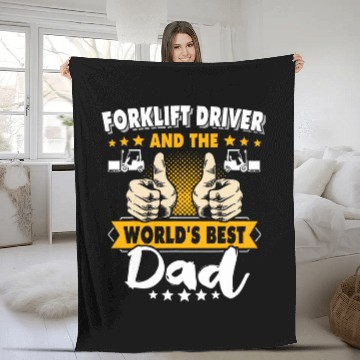 Discover Fork Lift Truck Forklift Operator Dad 1 Zip Fleece Blankets