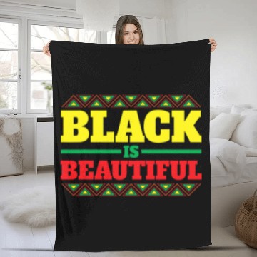 Discover Black Is Beautiful African American Black History Fleece Blankets