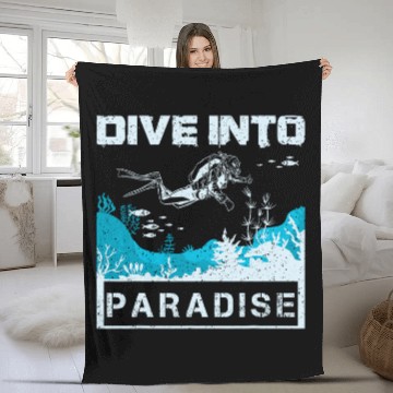 Discover Dive into Paradise Zip Fleece Blankets