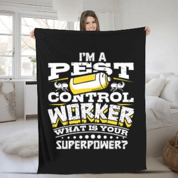 Discover Bed Bug Pest Control Exterminator Pest Controller 2 Fleece Blankets