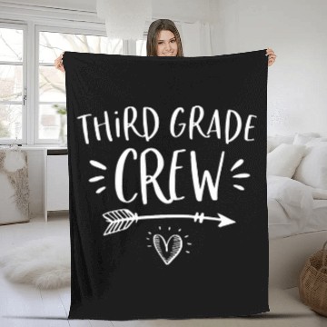 Discover third grade crew 1st day of school 3rd grade teacher team Fleece Blankets