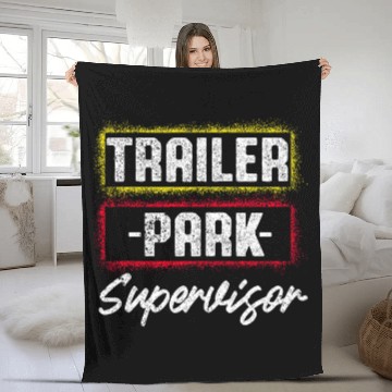 Discover vintages Trailer Park Supervisor Redneck Gag Campers Camping Fleece Blankets