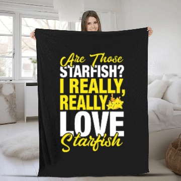 Discover Funny Starfish Lover 2I Really Love Starfish Baseball Tees Fleece Blankets