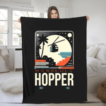 Discover Honolulu Hopper Funny Graphic Tees Baseball Tees Fleece Blankets