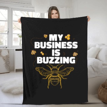 Discover Bees Hive Beekeeper Bee Fleece Blankets