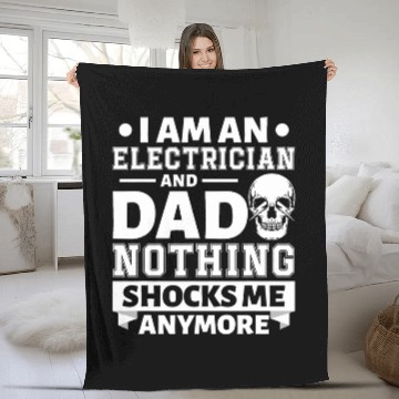 Discover Electrician and Dad nothing scares me Lineman Circuit Cable Baseball Tees Fleece Blankets
