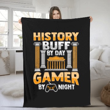 Discover History Teacher Gamer Design for History Buff Historian Zip Fleece Blankets