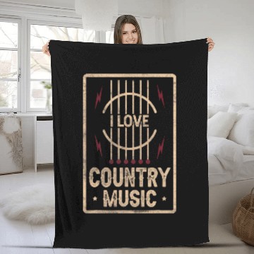 Discover I Love Country Music 23 Fleece Blankets
