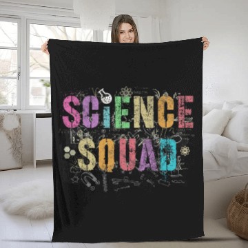Discover vintages SCIENCE SQUAD Teacher Student Crew Technology Team Fleece Blankets