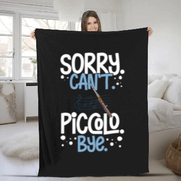 Discover Funny Flute Piccolo Instrument Music Flute Player Beginner Lesson 8 Fleece Blankets