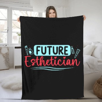 Discover Future Esthetician Makeup Artist Beautician Fleece Blankets