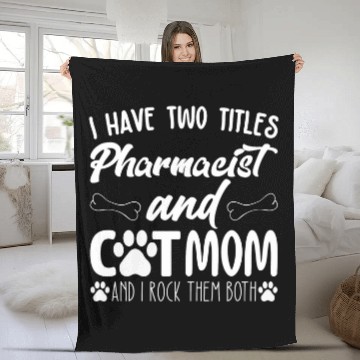 Discover Cute Cat Lover Pharmacist Cat Mom Pharmacist Pharmacy Tech Fleece Blankets