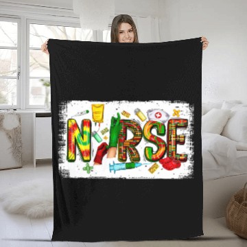 Discover Black nurses Afro Magic Melanin Black History Juneteenth Fleece Blankets