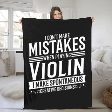 Discover Funny Violin Player Musical Instrument Music Violinist Fleece Blankets