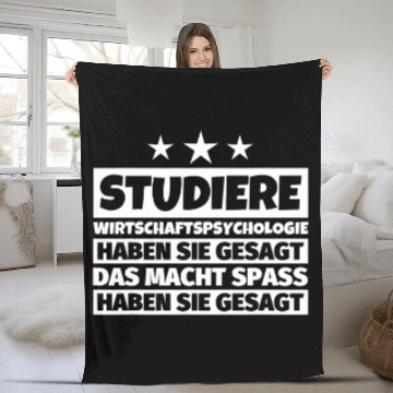 Discover Study economy psychology said it Student 1 Baseball Tees Fleece Blankets