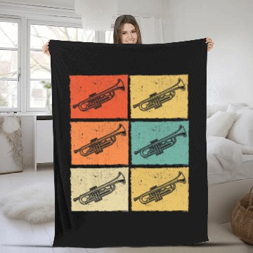 Discover Funny Trumpet Trumpeter Instrument Trumpet 10 Baseball Tees Fleece Blankets