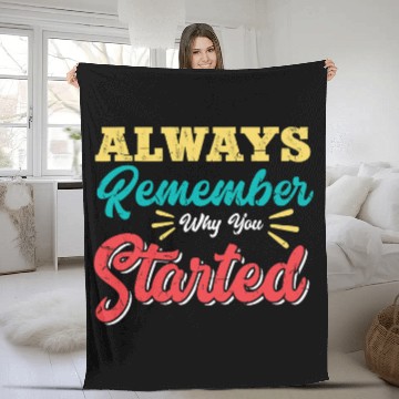 Discover Growth Always Remember Why You Started Entrepreneur Teacher Baseball Tees Fleece Blankets