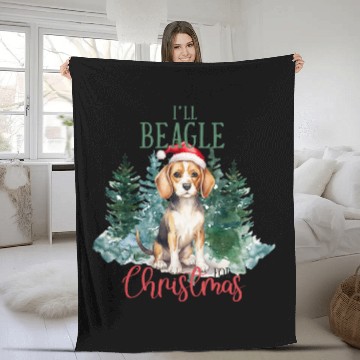Discover Christmas Santa Claus Gift Idea Funny Dog Beagle Baseball Tees Fleece Blankets