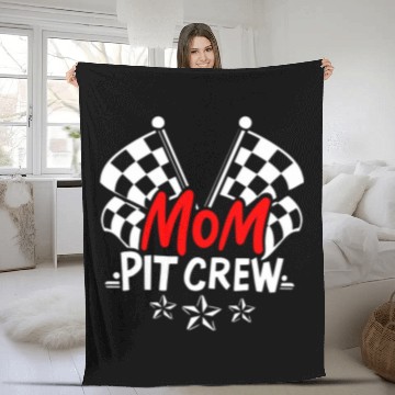 Discover Cool Mothers Day Car Racing Mama Mom Pit Crew Baseball Tees Fleece Blankets