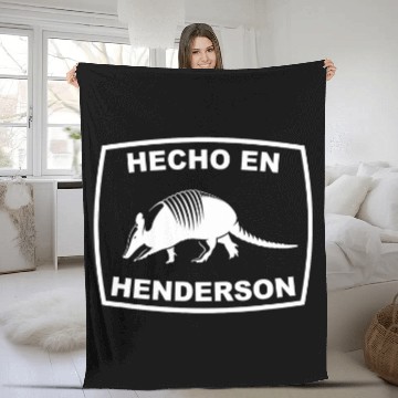 Discover Hecho en Henderson Texas Armadillo Southern State Texan Fleece Blankets