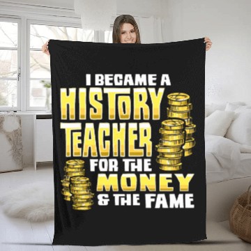 Discover History Teacher Dress for a History Buff 1 Zip Fleece Blankets