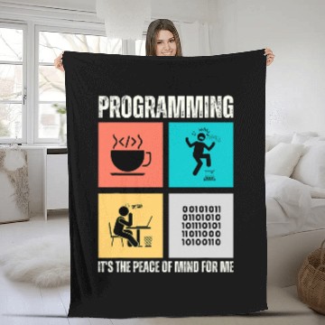 Discover funny Computer Science enthusiast Programming Its The Peace Baseball Tees Fleece Blankets