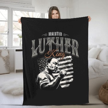 Discover Black History Month Martin Have Dream Luther King Bootleg Fleece Blankets