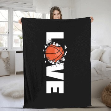 Discover Funny Basketball Basketball Lover Love Fleece Blankets