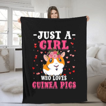 Discover guinea pig rodent pet Fleece Blankets