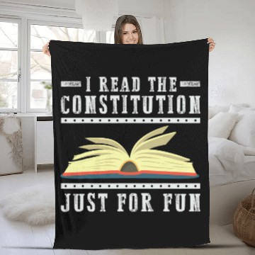 Discover I Read The Constitution Just For Fun Funny History Teacher Baseball Tees Fleece Blankets