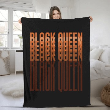 Discover Black History Month Phenomenal Melanin Black Queen Magic Fleece Blankets