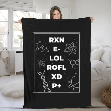 Discover Funny Science Acronyms Physics Chemistry Rxn E Lol Rofl Baseball Tees Fleece Blankets