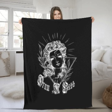 Discover Funny Drummer n Bass Hardcore Gabber Devil Satan Techno Frenchcore 43 8 Fleece Blankets