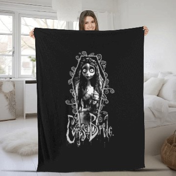 Discover Corpse Bride Emily Coffin Frame Fleece Blankets