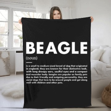 Discover Dog Beagle Definition Baseball Tees Fleece Blankets