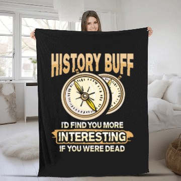 Discover History Teacher Dress for a History Buff Zip Fleece Blankets