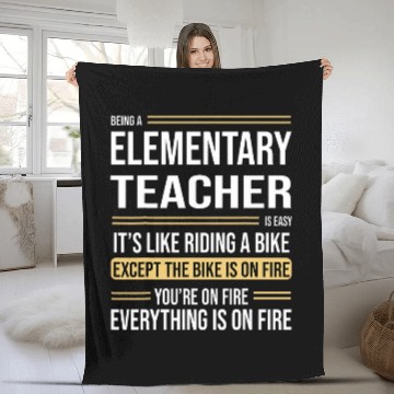 Discover Elementary Teacher Definition Funny Job Fleece Blankets