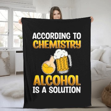 Discover Chemistry Alcohol Solution Science Teacher Student Graphic Fleece Blankets