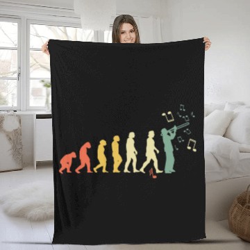Discover Funny trombones Retro vintages Evolution Funny Trombone Fleece Blankets