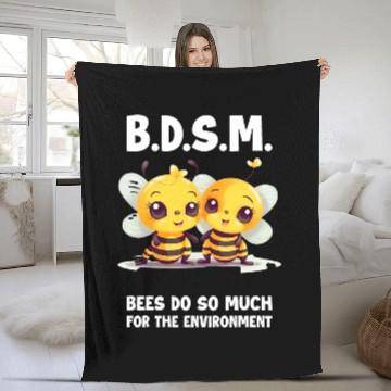 Discover Bees Do So Much For The Environment 3 Fleece Blankets