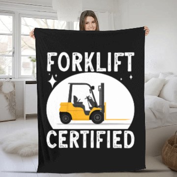 Discover Forklift Certified Forklift Operator Forklift Driver Fleece Blankets