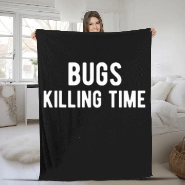 Discover Bug Killing Time Exterminator Fleece Blankets