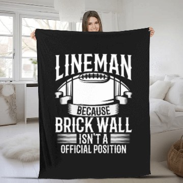 Discover Lineman Because Brick Wall Isnt An Official Position 1 Baseball Tees Fleece Blankets