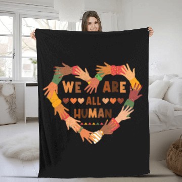 Discover Black History Month We Are All Human Black Is Beautiful Baseball Tees Fleece Blankets