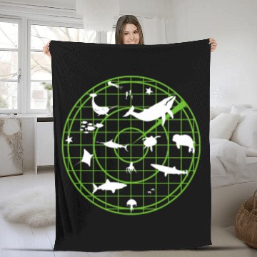 Discover Future Marine Biologist Sonar Mode On Sea Life 1 Fleece Blankets