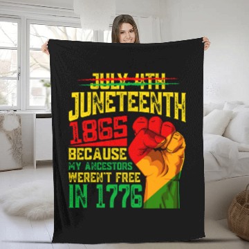 Discover Black History Month Juneteenth 1865 Melanin African American Fleece Blankets
