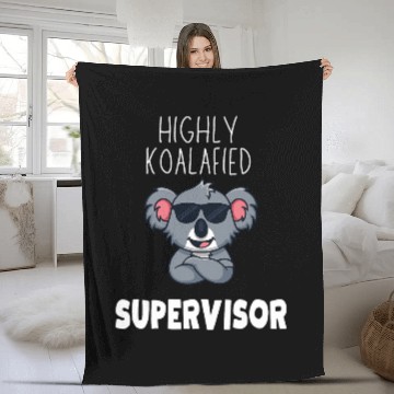 Discover Highly Koalafied Supervisor Koala Lover Baseball Tees Fleece Blankets